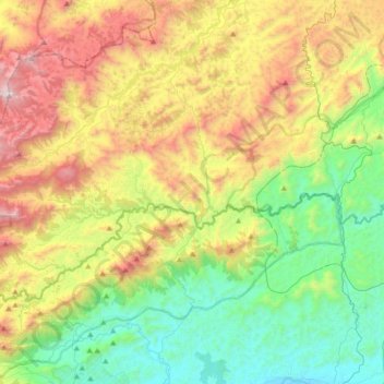 Bocaina de Minas topographic map, elevation, terrain