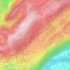 Bullet topographic map, elevation, terrain