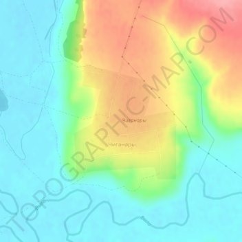 Чиганары topographic map, elevation, terrain