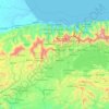 Carabobo topographic map, elevation, terrain
