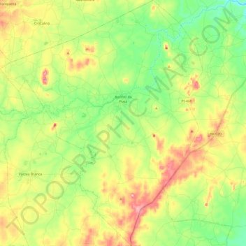 Bonfim do Piauí topographic map, elevation, terrain