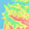 Cubert topographic map, elevation, terrain