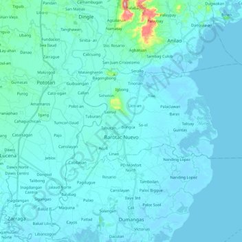 Barotac Nuevo topographic map, elevation, terrain