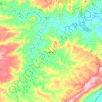 Lodè topographic map, elevation, terrain