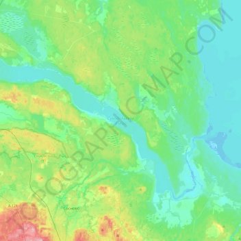 Суходольское озеро topographic map, elevation, terrain