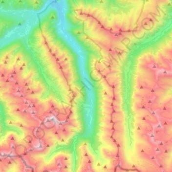 Кизгыч topographic map, elevation, terrain