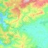 Purén topographic map, elevation, terrain