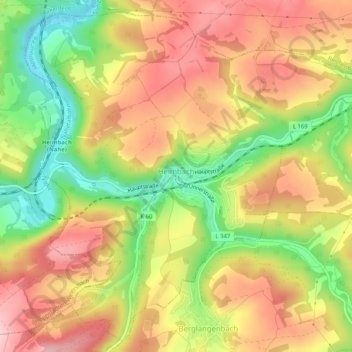 Heimbach topographic map, elevation, terrain
