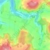 Belleau topographic map, elevation, terrain