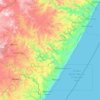 Ugu District Municipality topographic map, elevation, terrain