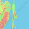 Сахалин topographic map, elevation, terrain