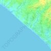 Canggu Beach topographic map, elevation, terrain