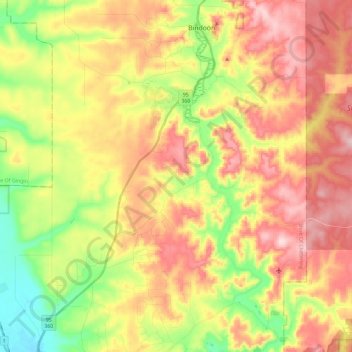 Chittering topographic map, elevation, terrain