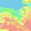 Calvados topographic map, elevation, terrain