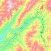 幸福镇 topographic map, elevation, terrain