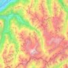 Val de Bagnes topographic map, elevation, terrain