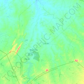 Ouro Branco topographic map, elevation, terrain