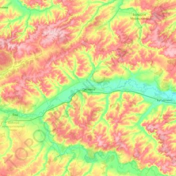 Перевозский городской округ topographic map, elevation, terrain