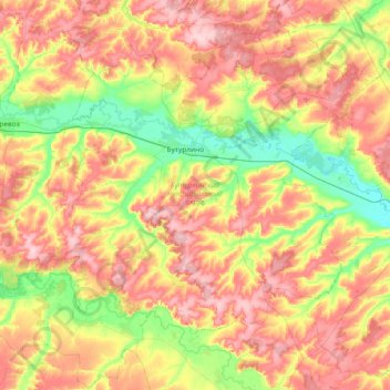 Бутурлинский муниципальный округ topographic map, elevation, terrain