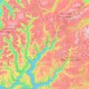 Luster topographic map, elevation, terrain