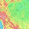 Karlovac County topographic map, elevation, terrain