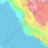 Bushehr Province topographic map, elevation, terrain
