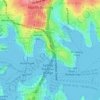 Milsons Point topographic map, elevation, terrain