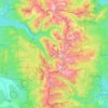 Indian Peaks Wilderness topographic map, elevation, terrain