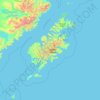 Kodiak Island topographic map, elevation, terrain