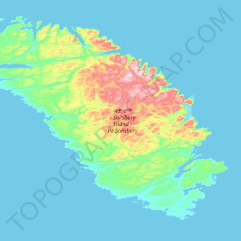 Salisbury Island topographic map, elevation, terrain