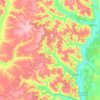 Кіндрашівська сільська громада topographic map, elevation, terrain