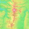 Mount Jefferson Wilderness topographic map, elevation, terrain