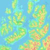 Sortland topographic map, elevation, terrain
