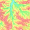 Bakhmut urban hromada topographic map, elevation, terrain