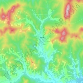Сёйка topographic map, elevation, terrain