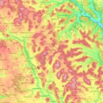 Velburg topographic map, elevation, terrain