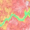 Gorges du Tarn Causses topographic map, elevation, terrain