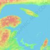 Gaspésie–Îles-de-la-Madeleine topographic map, elevation, terrain