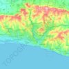 Brighton and Hove topographic map, elevation, terrain
