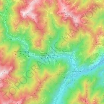 Boccioleto topographic map, elevation, terrain