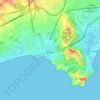 Salou topographic map, elevation, terrain