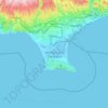 Akrotiri British Sovereign Base Area topographic map, elevation, terrain