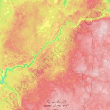 Винницкое сельское поселение topographic map, elevation, terrain