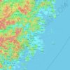 台州市 topographic map, elevation, terrain