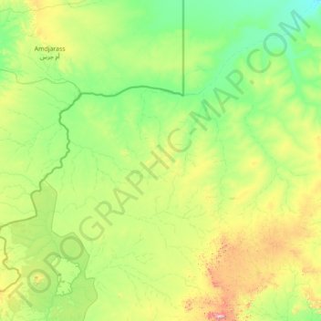 Kutum topographic map, elevation, terrain