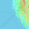 Cox's Bazar District topographic map, elevation, terrain