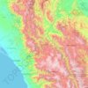 Cajamarca topographic map, elevation, terrain