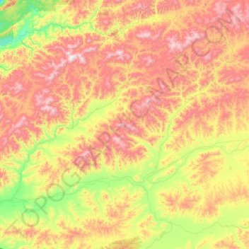 Хоринский район topographic map, elevation, terrain