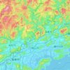 Okayama topographic map, elevation, terrain