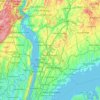Westchester County topographic map, elevation, terrain